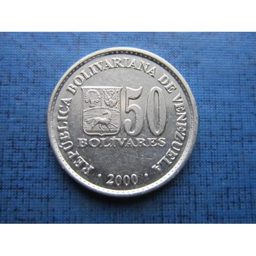 Монета 50 боливаров Венесуэла 2000