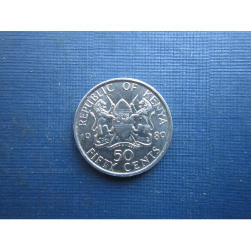Монета 50 центів Кенія 1989