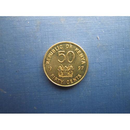 Монета 50 центів Кенія 1997 сталь з латунним покриттям
