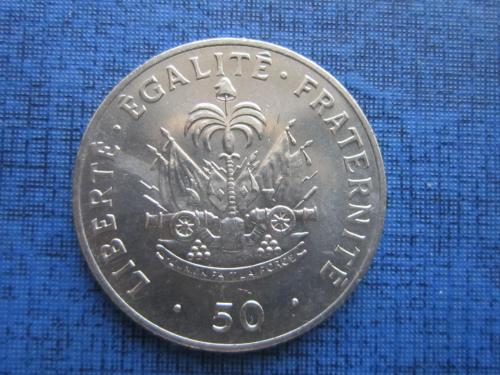 Монета 50 центов Гаити 1991