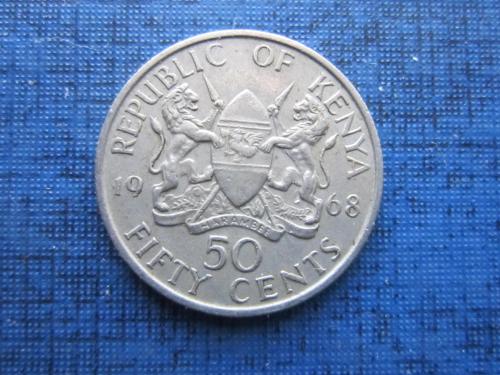 Монета 50 центов Кения 1968