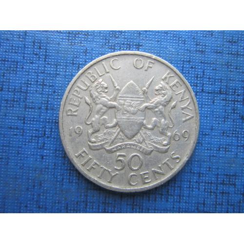 Монета 50 центов Кения 1969