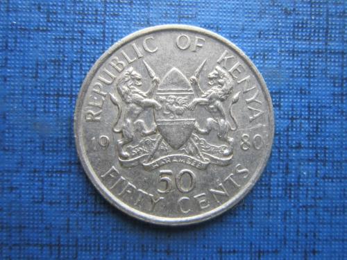 Монета 50 центов Кения 1980