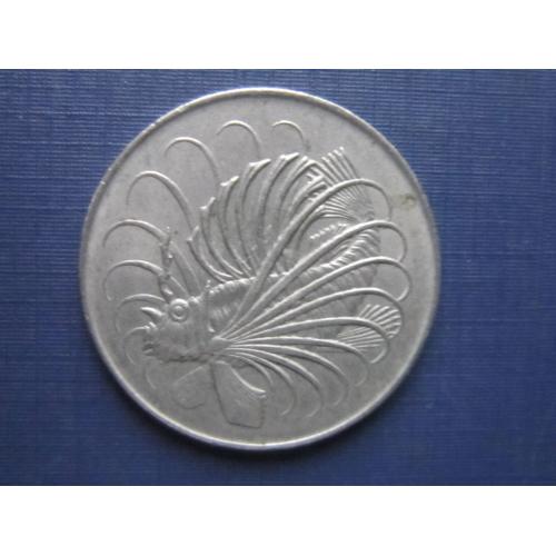 Монета 50 центов Сингапур 1972 фауна рыба