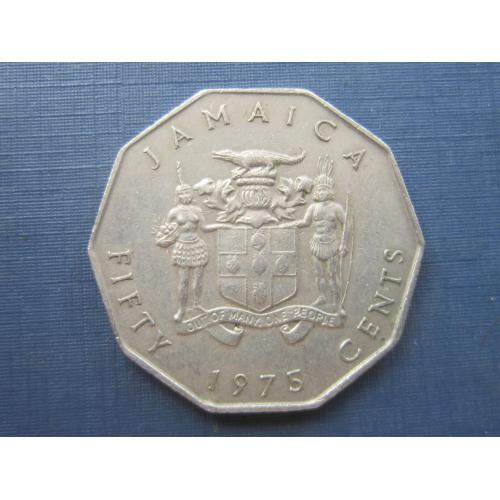 Монета 50 центов Ямайка 1975