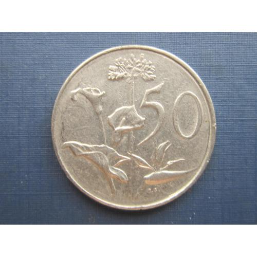 Монета 50 центов ЮАР 1976 флора калы Якобус Йоханнес Фуше