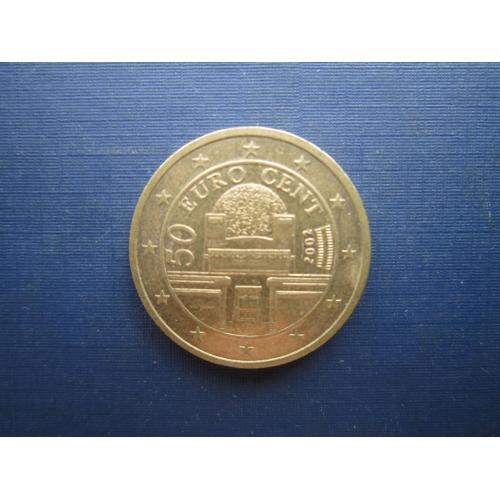 Монета 50 евроцентов Австрия 2002