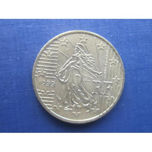 Монета 50 евроцентов Франция 1999