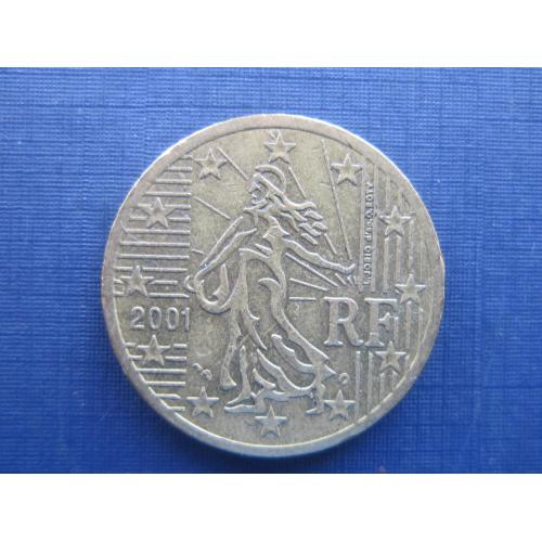 Монета 50 евроцентов Франция 2001