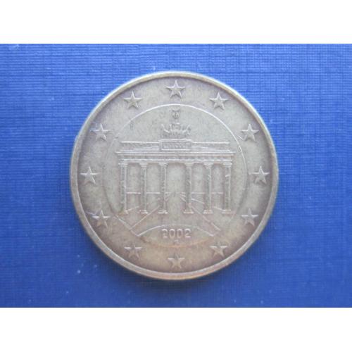Монета 50 евроцентов Германия 2002 G