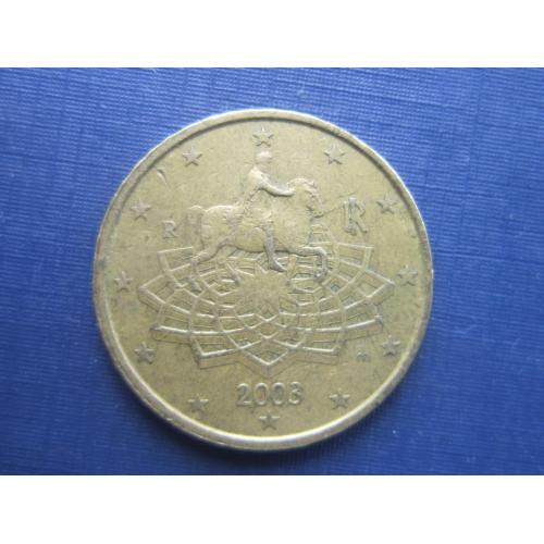 Монета 50 евроцентов Италия 2003
