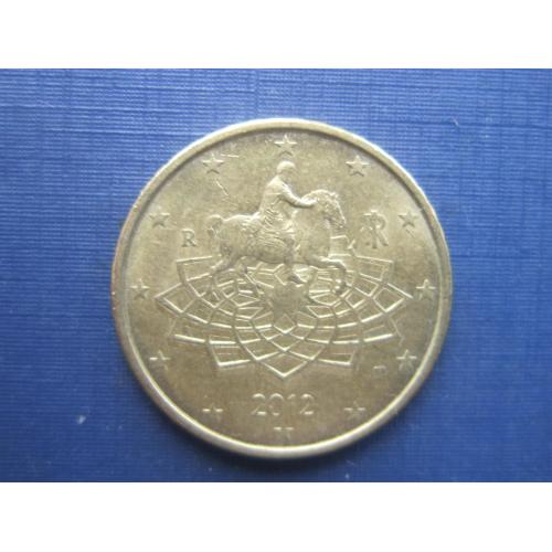 Монета 50 евроцентов Италия 2012