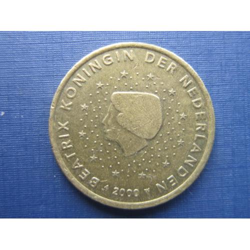 Монета 50 евроцентов Нидерланды 2000