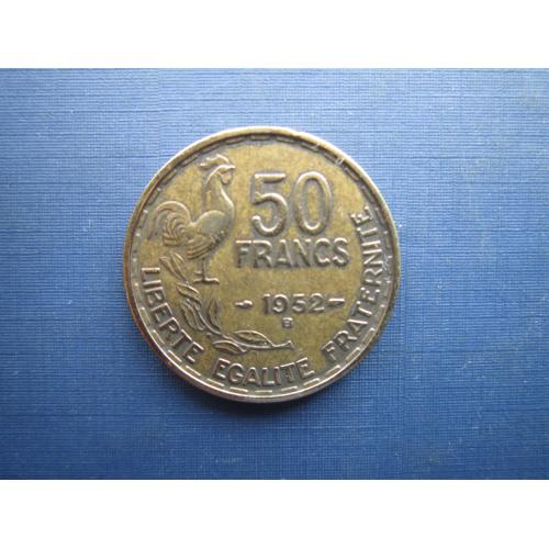 Монета 50 франків Франція 1952 В фауна півень