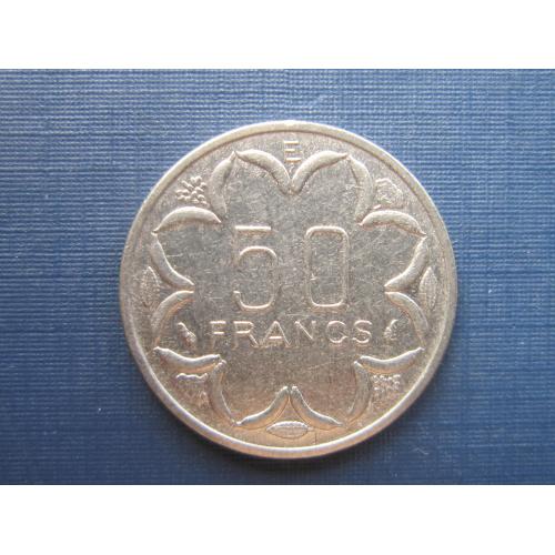 Монета 50 франков КФА Центральная Африка 1977 Е Камерун