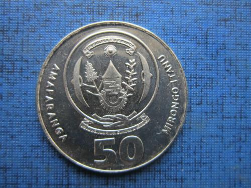 Монета 50 франков Руанда 2011 кукуруза состояние