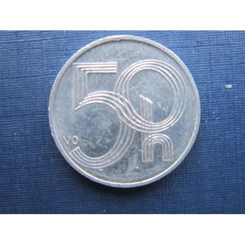 Монета 50 геллеров Чехия 2002