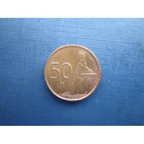 Монета 50 геллеров Словакия 2001