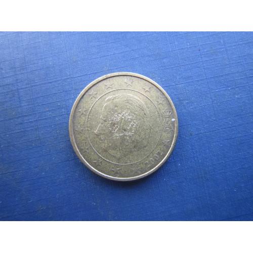 Монета 50 євроцентів Бельгія 2002