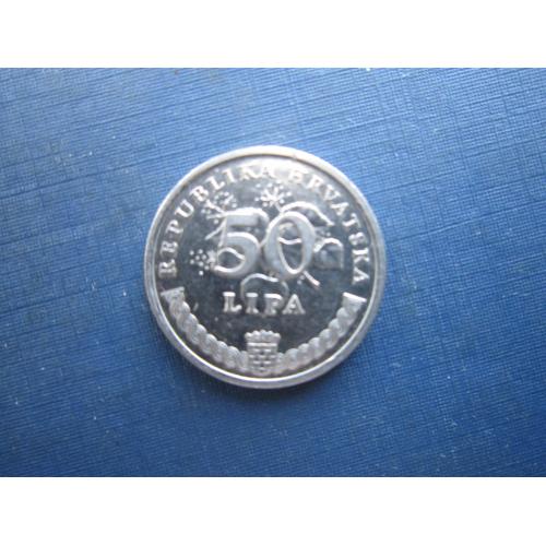 Монета 50 липа Хорватія 1995 флора