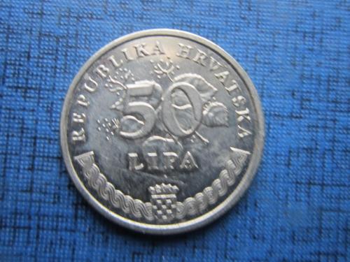 Монета 50 липа Хорватия 2005 флора