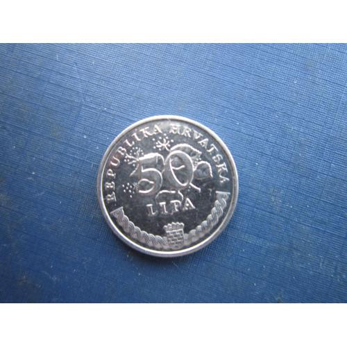 Монета 50 липа Хорватія 2011 флора