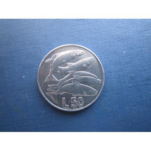 Монета 50 лір Сан-Маріно 1975 кохання у тварин фауна риби