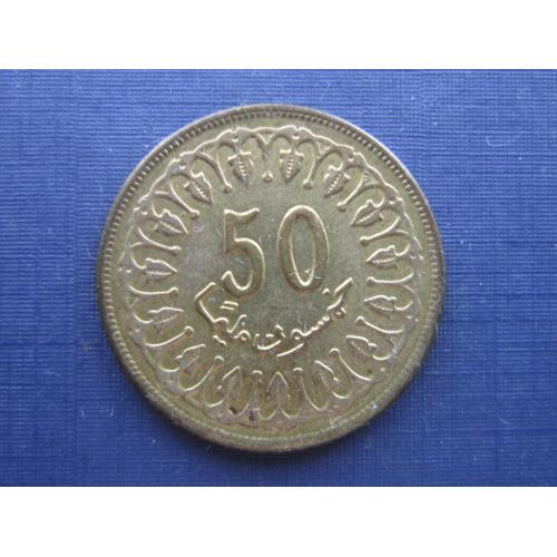 Монета 50 миллим Тунис 1960