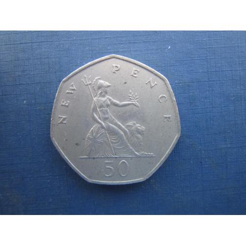 Монета 50 пенсів Великобританія 1970 велика