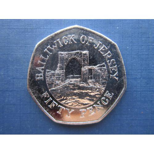 Монета 50 пенсов Джерси Великобритания 2016 состояние