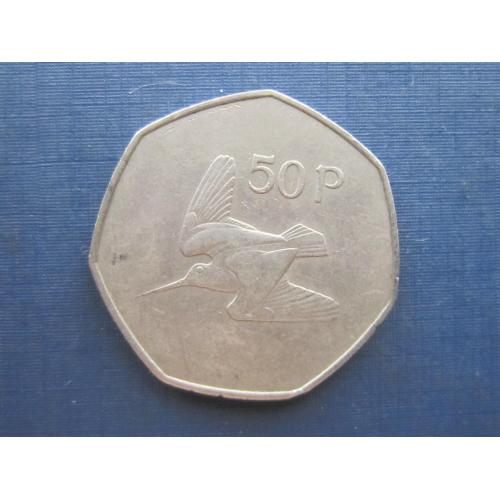 Монета 50 пенсов Ирландия 1970 фауна птица вальдшнеп