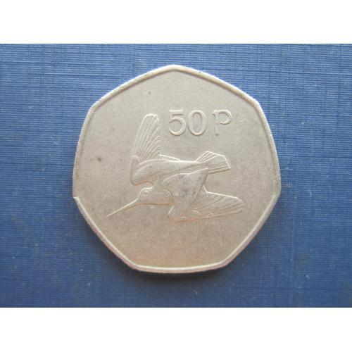 Монета 50 пенсов Ирландия 1974 фауна птица вальдшнеп