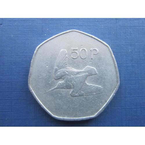 Монета 50 пенсов Ирландия 1978 фауна птица