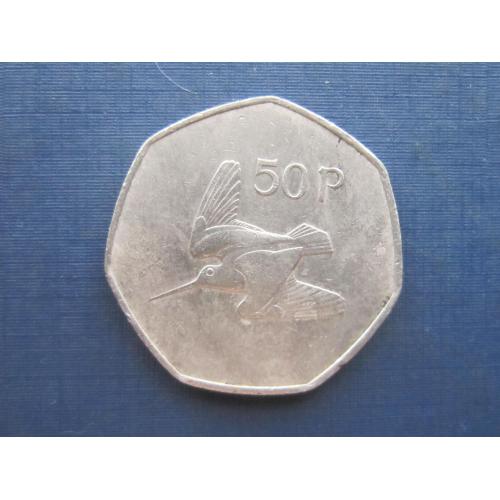 Монета 50 пенсов Ирландия 1979 фауна птица вальдшнеп