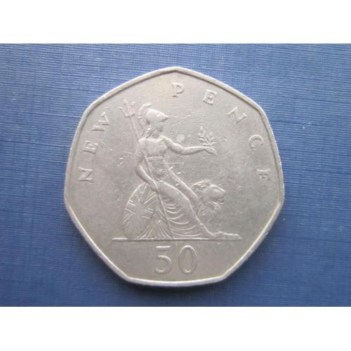 Монета 50 пенсов Великобритания 1969 большая