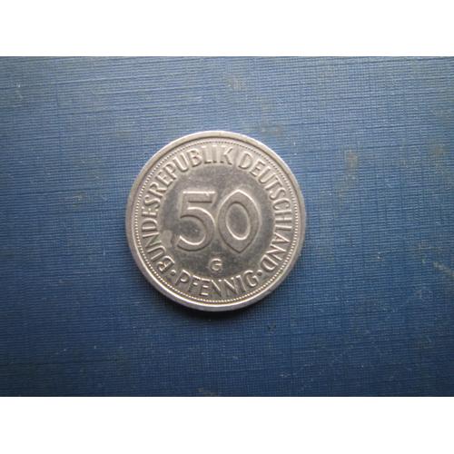 Монета 50 пфенігів Німеччина ФРН 1989 G