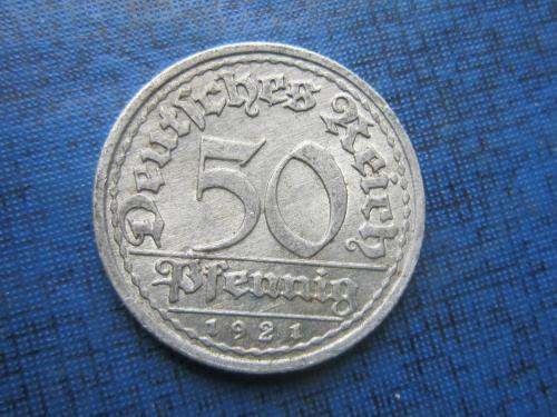 монета 50 пфеннигов Германия 1921 Е