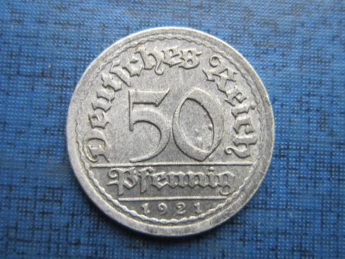 Монета 50 пфеннигов Германия 1921 F