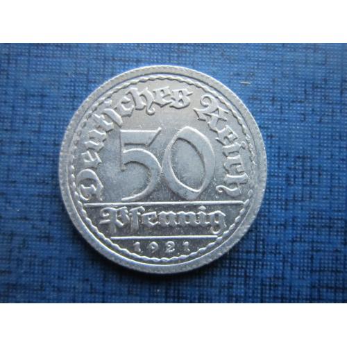 Монета 50 пфеннигов Германия 1921 G