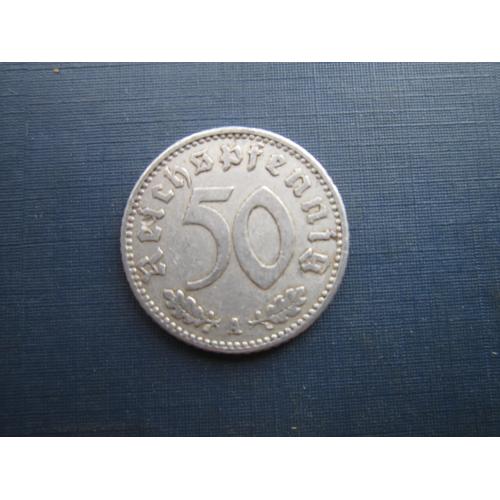 Монета 50 пфеннигов Германия 1940 А рейх свастика