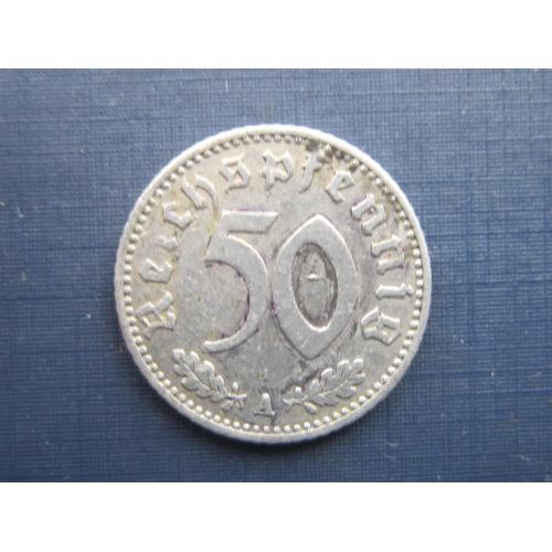 Монета 50 пфеннигов Германия 1941 А Рейх свастика