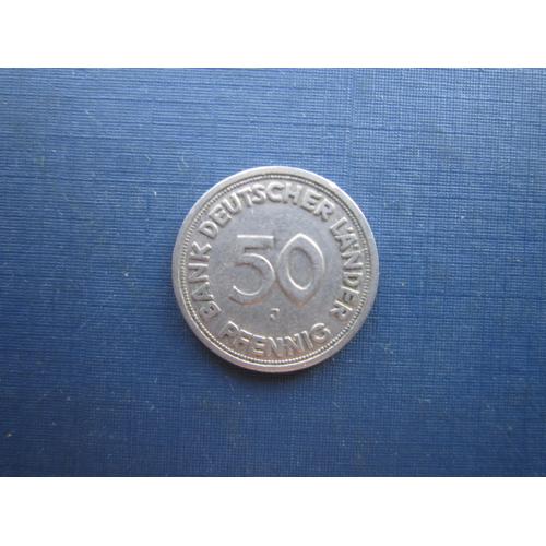 Монета 50 пфеннигов Германия ФРГ 1949 J