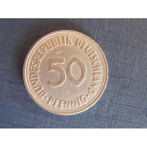 Монета 50 пфеннигов Германия ФРГ 1950 F