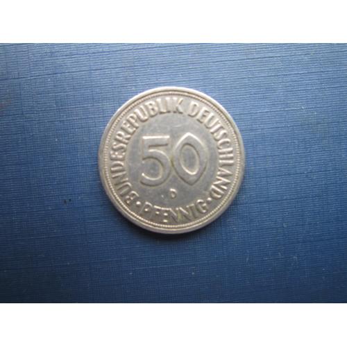 Монета 50 пфеннигов Германия ФРГ 1970 D