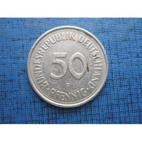 Монета 50 пфеннигов Германия ФРГ 1974 F