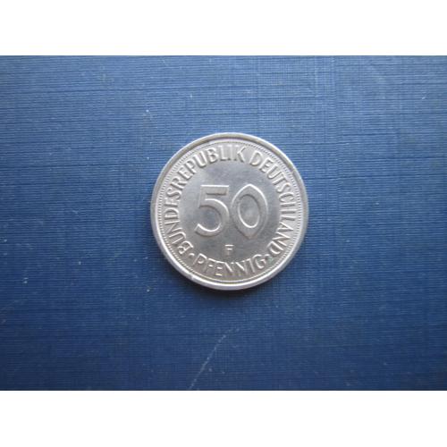Монета 50 пфеннигов Германия ФРГ 1975 F