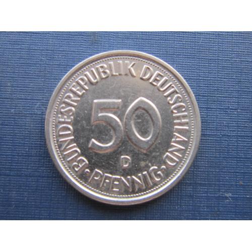 Монета 50 пфеннигов Германия ФРГ 1978 D