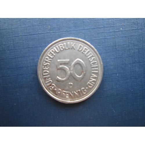 Монета 50 пфеннигов Германия ФРГ 1985 D