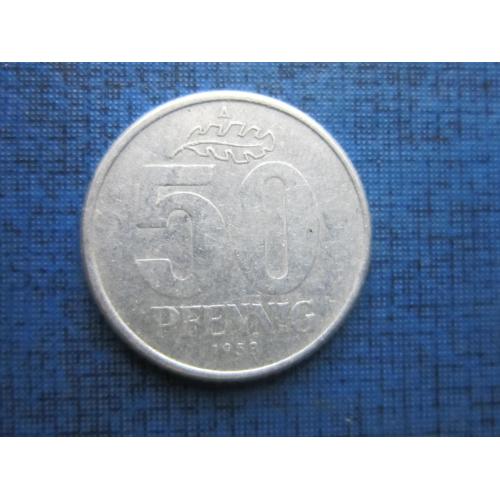 Монета 50 пфеннигов Германия ГДР 1958 А