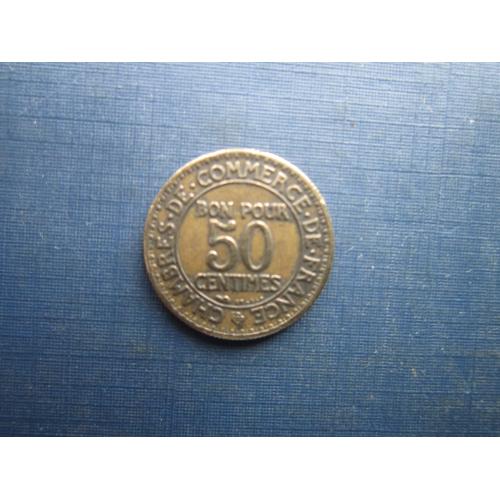 Монета 50 сантимів Франція 1925